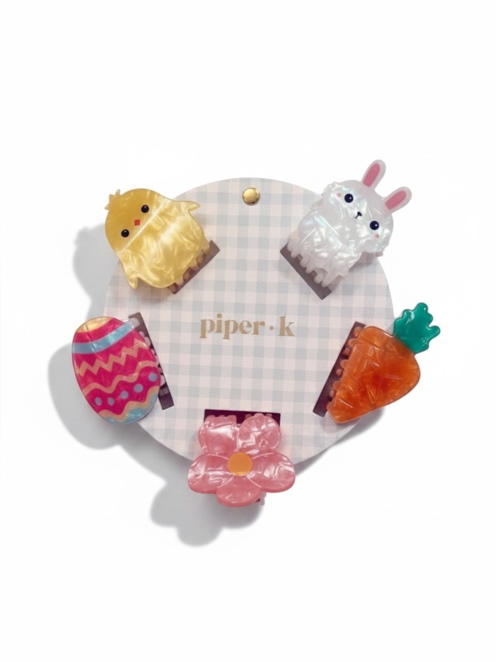 Piper K Easter Bunny Chick Carrot Egg Flower Claw Hair Clips New With Tags